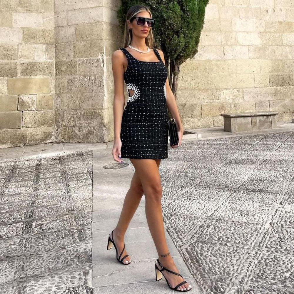 zara knit mini dress with pearl beads | Dresses | Bloggers Fave Zara Textured Sz Xs Nwt Size:XS-L Youth Sizes ASOS DESIGN sheer sequin